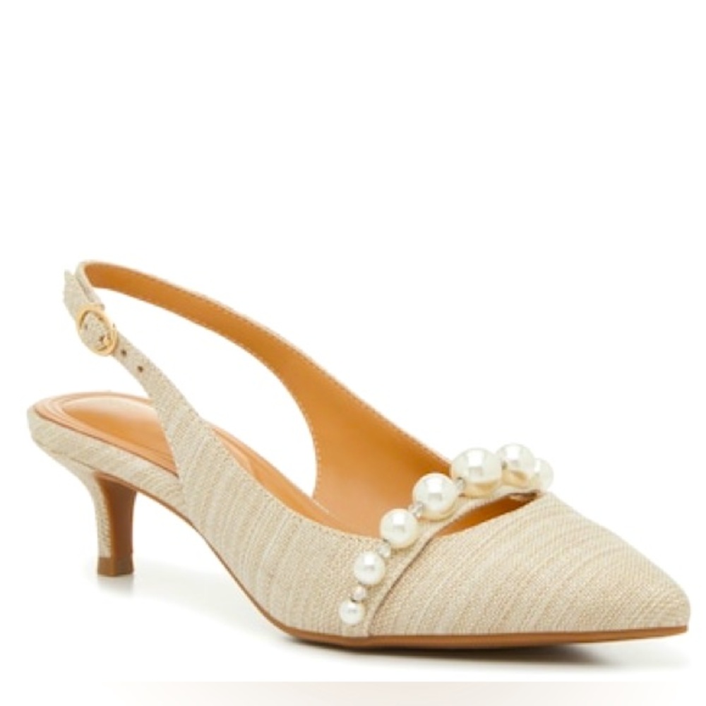 Kelly & Katie Luanna Pump | Gold/Natural Beige